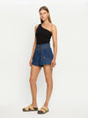 KIVARI Celene Denim Shorts in Indigo Blue