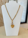 Gina Carmen Stone Puffy Heart Necklace