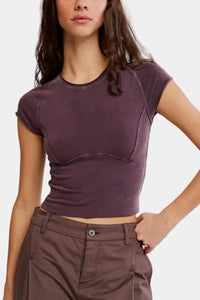 Free People Protagonist Tee in Vintage Grape