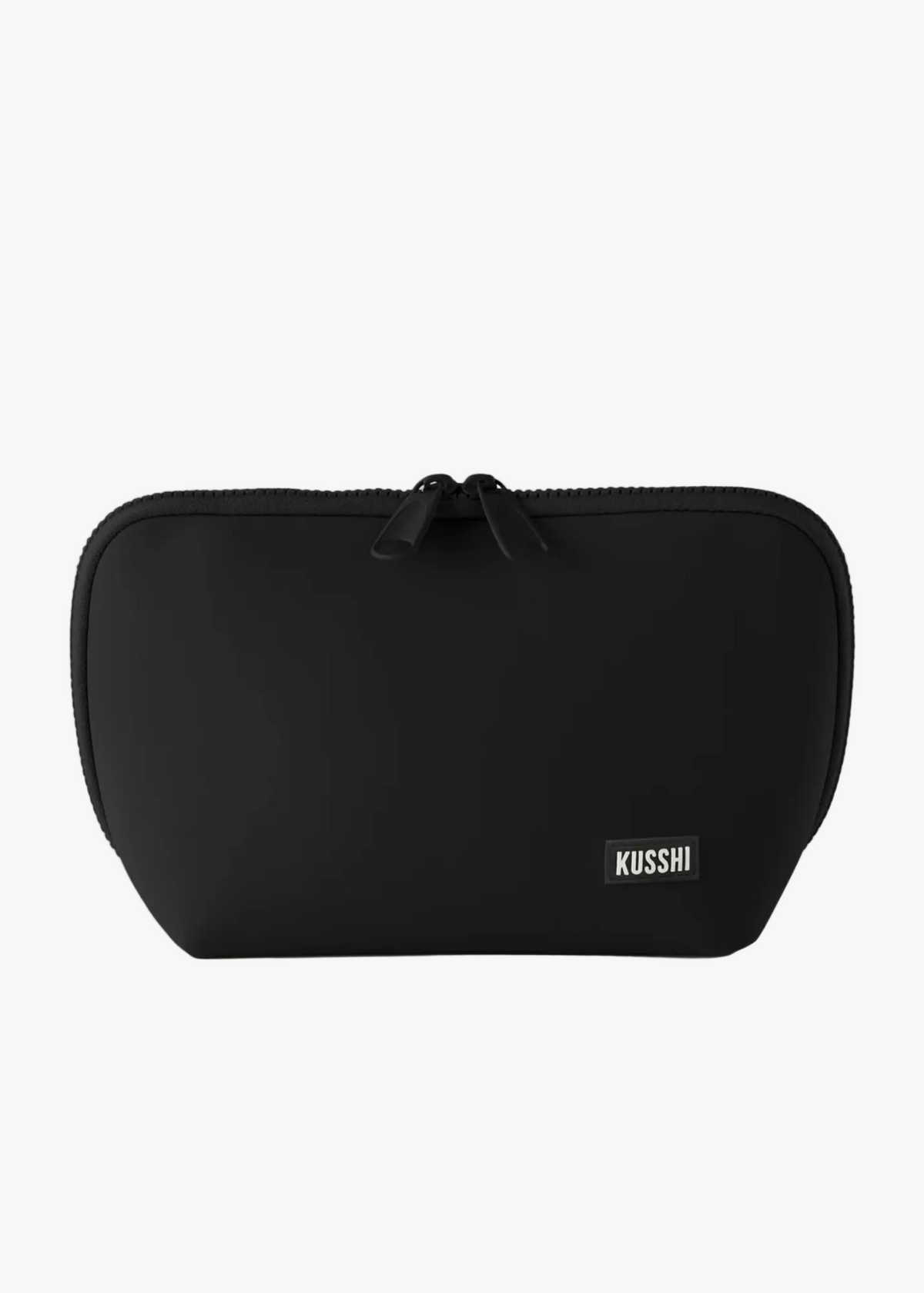 KUSSHI Neoprene Makeup Bag in Black/Pink