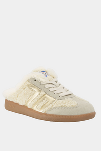 BACK 70 Easter Fluff Backless Sneaker in Butter Gold