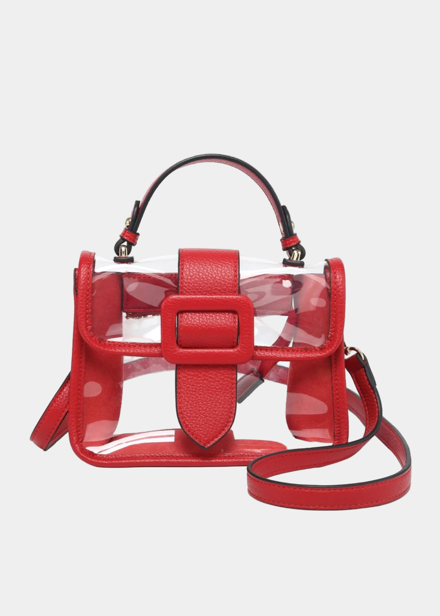 Toni Clear Flapover Crossbody Bag