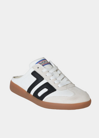 BACK 70 Easter Backless Sneaker in White Black