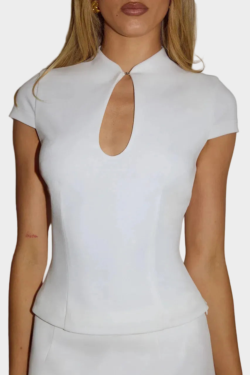 Runaway The Label Vieno Keyhole Fitted Top
