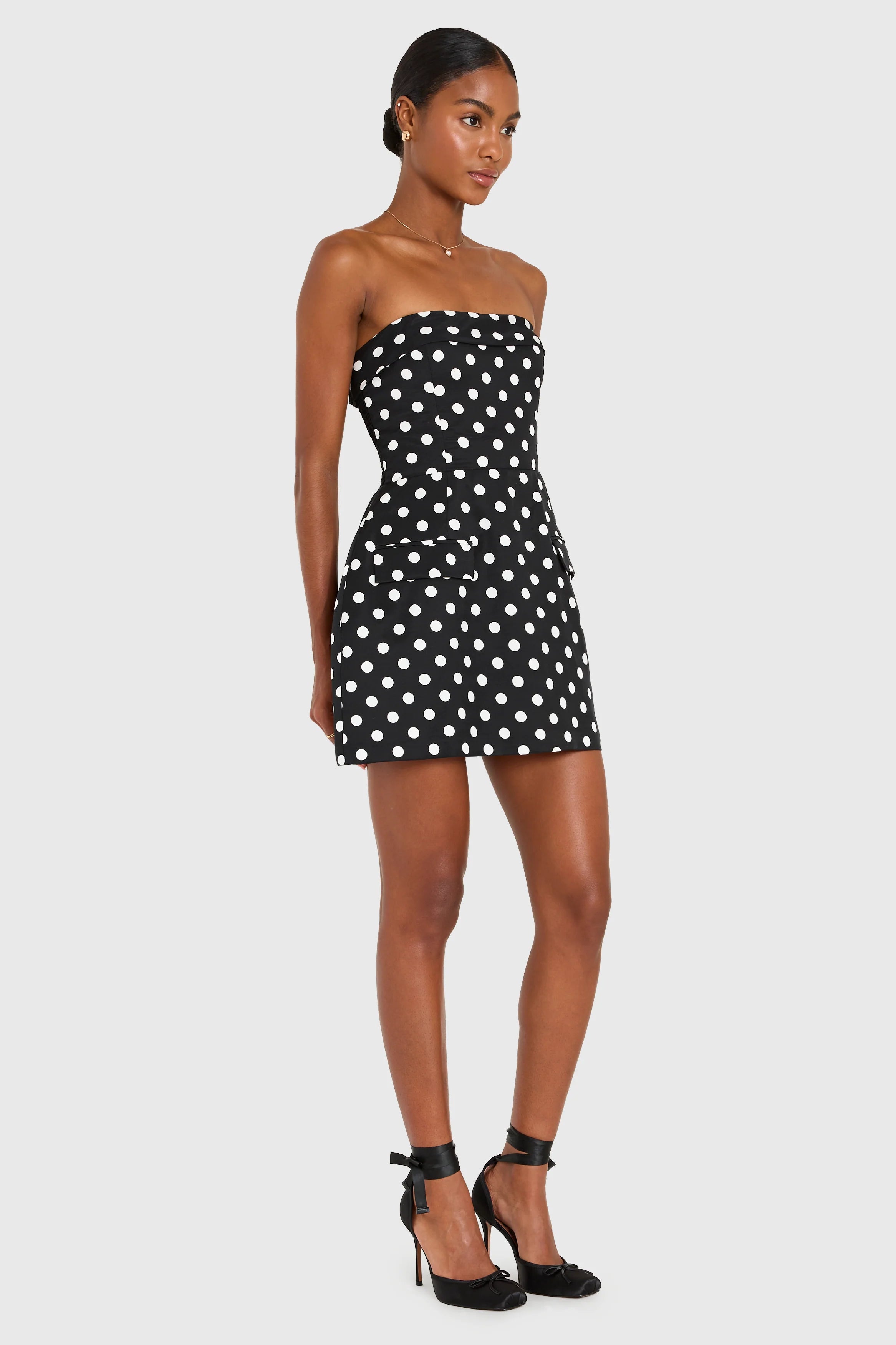 Amanda Uprichard Polka Dot Lucienne Skort Romper