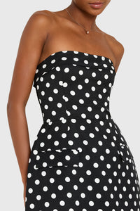Amanda Uprichard Polka Dot Lucienne Skort Romper