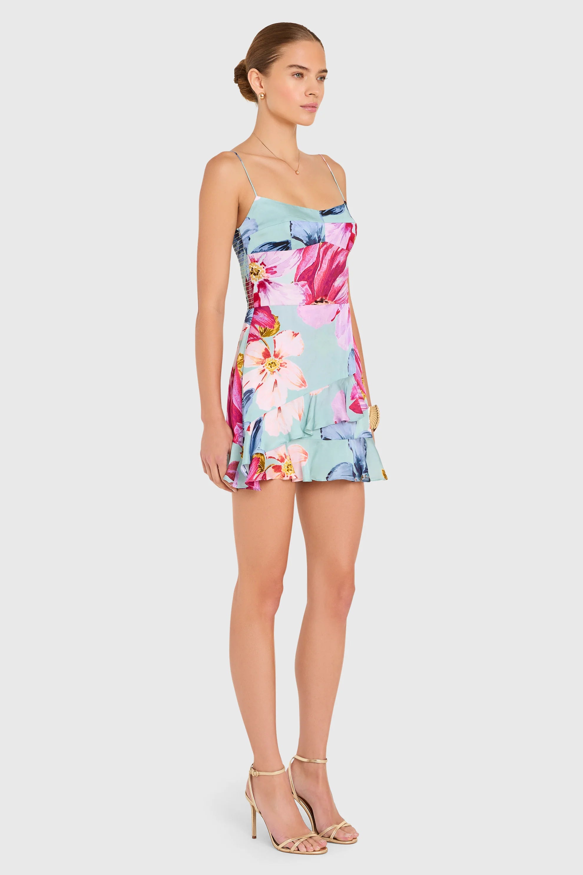 Amanda Uprichard Magnolia Romper in Daphne Floral