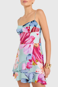 Amanda Uprichard Magnolia Romper in Daphne Floral