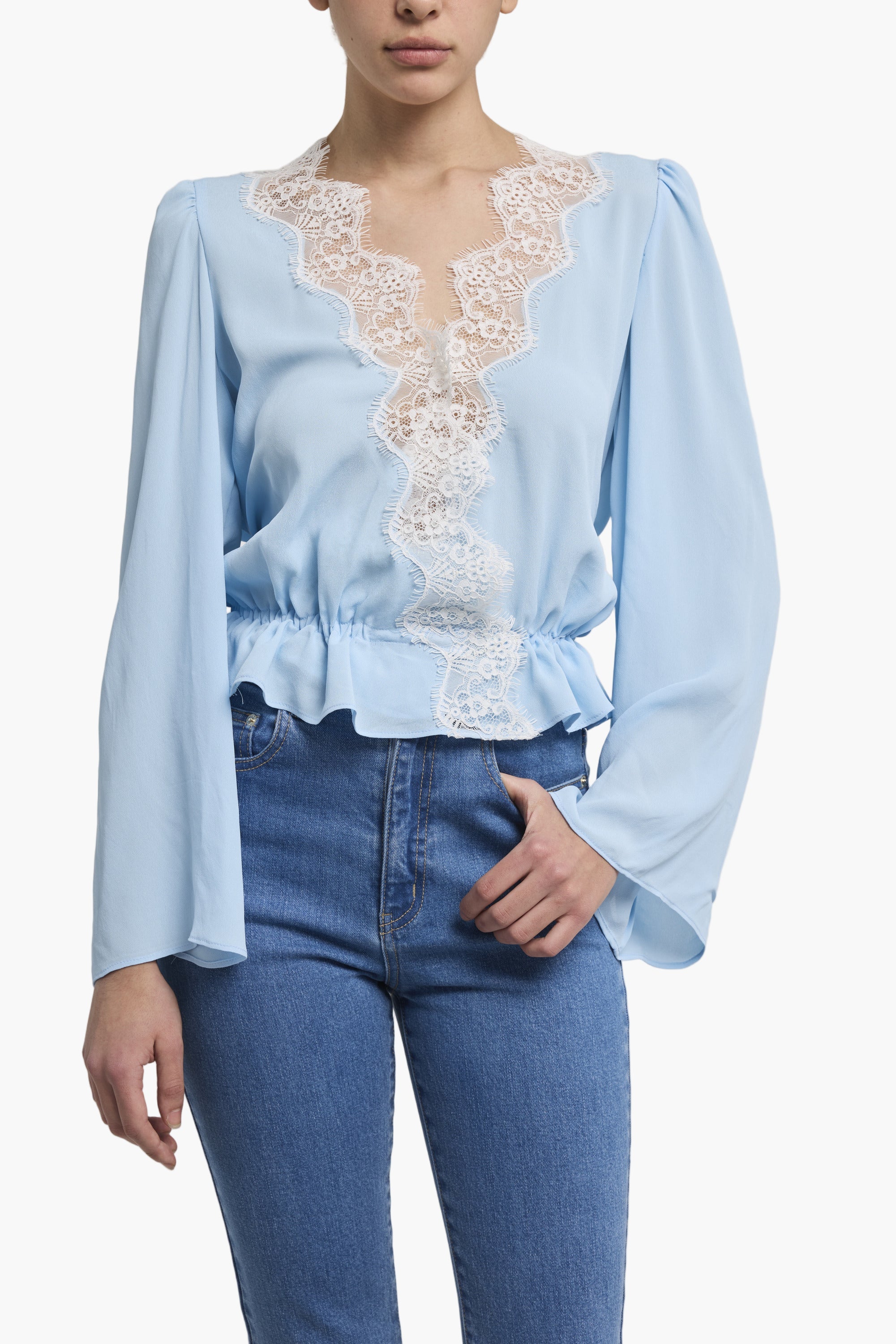 Generation Love Filippa Georgette Lace Combo Blouse