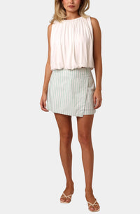 Shore Melody Skort in Spearmint Stripe