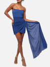Mikaela Chiffon Strapless Mini Dress