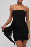 Prism Mesh Draped Mini Dress