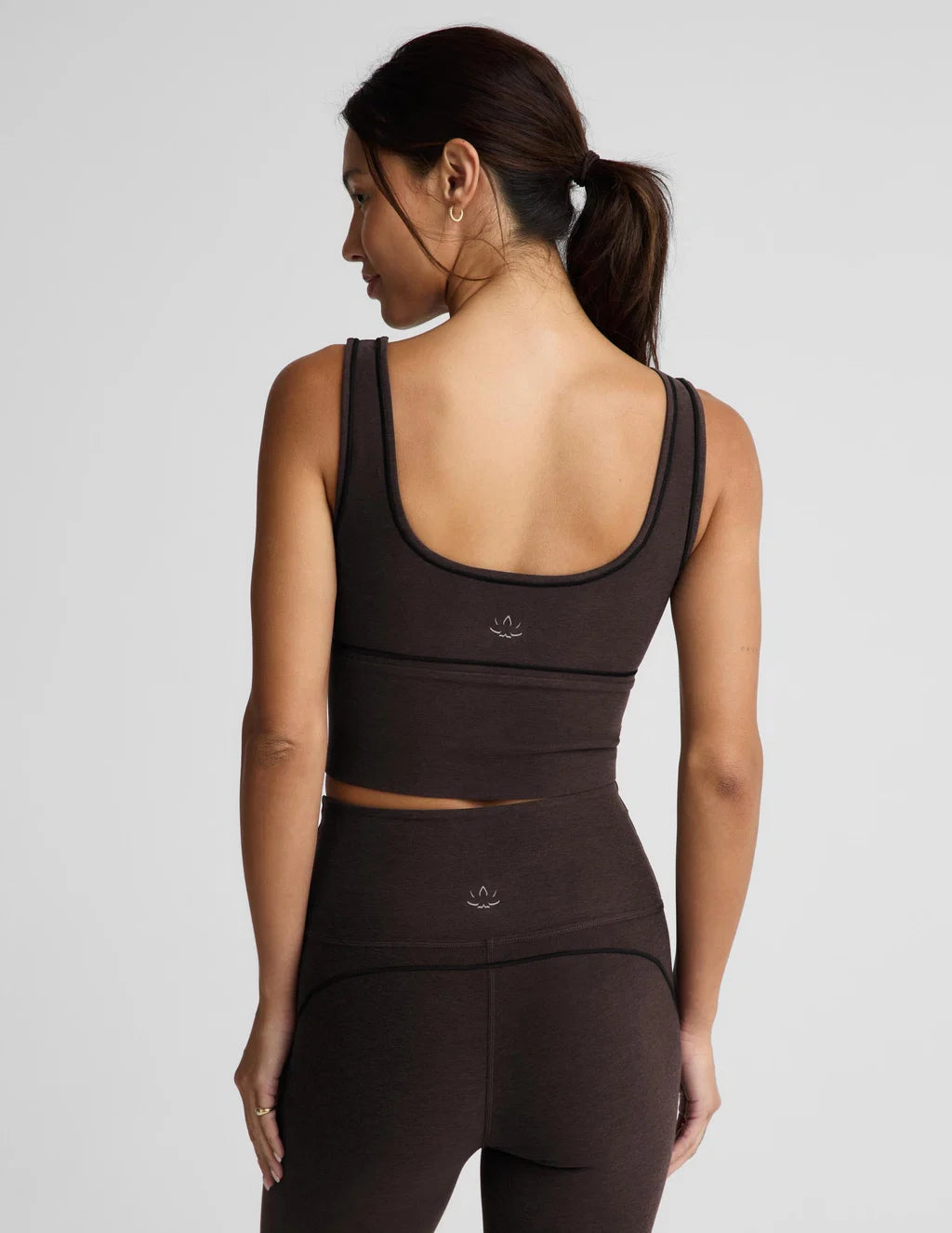 Beyond Yoga Spacedye™ Dynamic Cropped Tank in Dark Chocolate