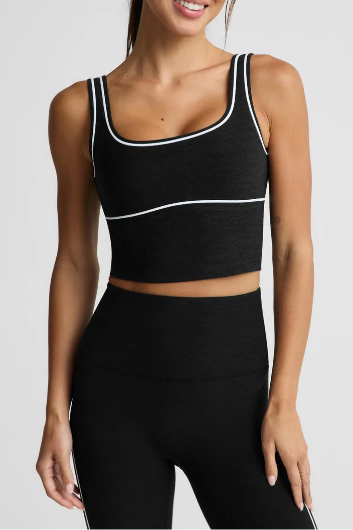 Beyond Yoga Spacedye™ Dynamic Cropped Tank in Darkest Night
