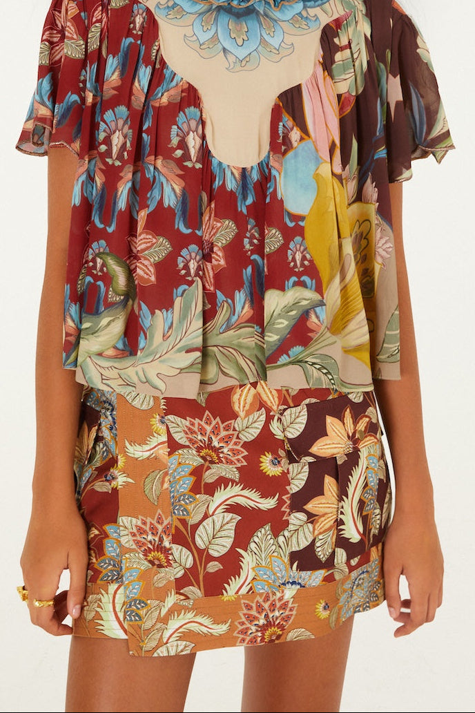 FARM Rio Lunar Boho Mini Skirt