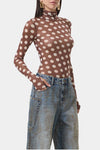 AFRM Zadie Top in Chocolate Halo Dot