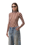 AFRM Zadie Top in Chocolate Halo Dot