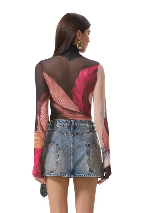 AFRM Zadie Top in Feather Fan