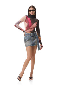 AFRM Zadie Top in Feather Fan