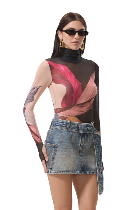 AFRM Zadie Top in Feather Fan