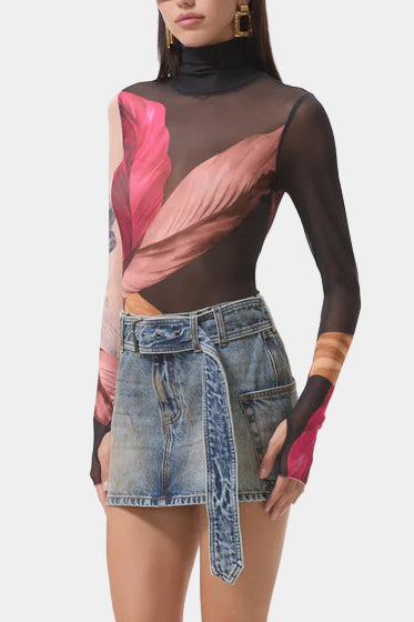 AFRM Zadie Top in Feather Fan