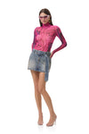 AFRM Zadie Top in Fuchsia Rose
