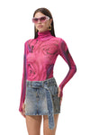 AFRM Zadie Top in Fuchsia Rose