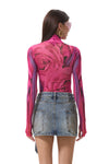 AFRM Zadie Top in Fuchsia Rose