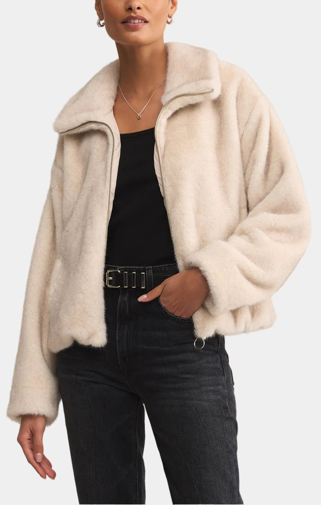 Z Supply Amethyst Faux Fur Jacket