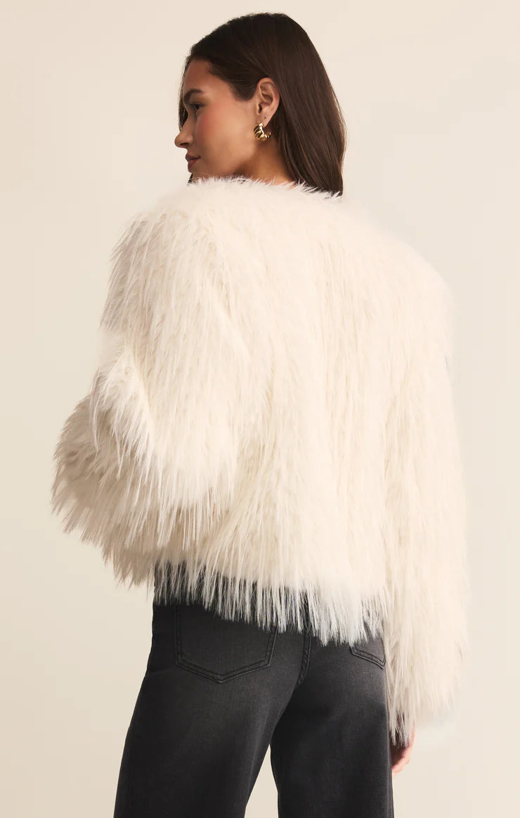 Z Supply Cyndi Faux Fur Crop Jacket