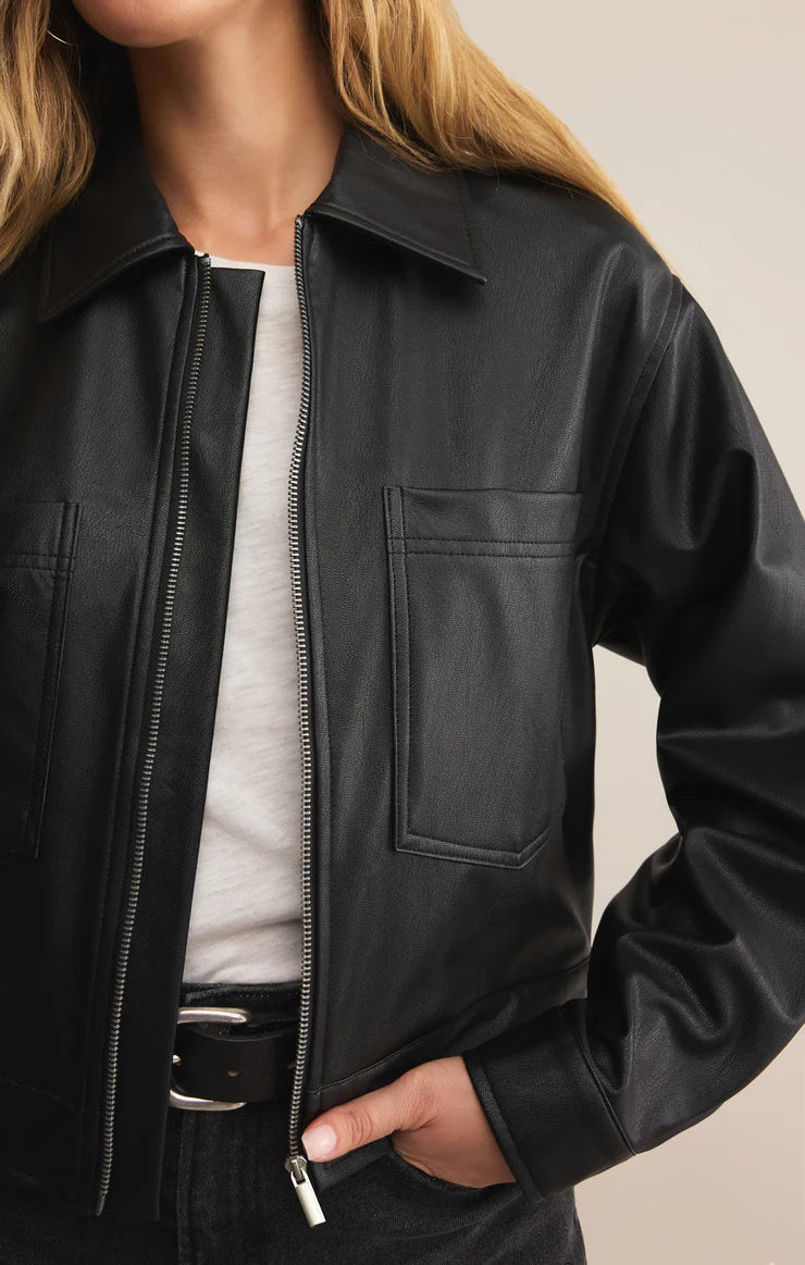Z Supply Heritage Faux Leather Jacket