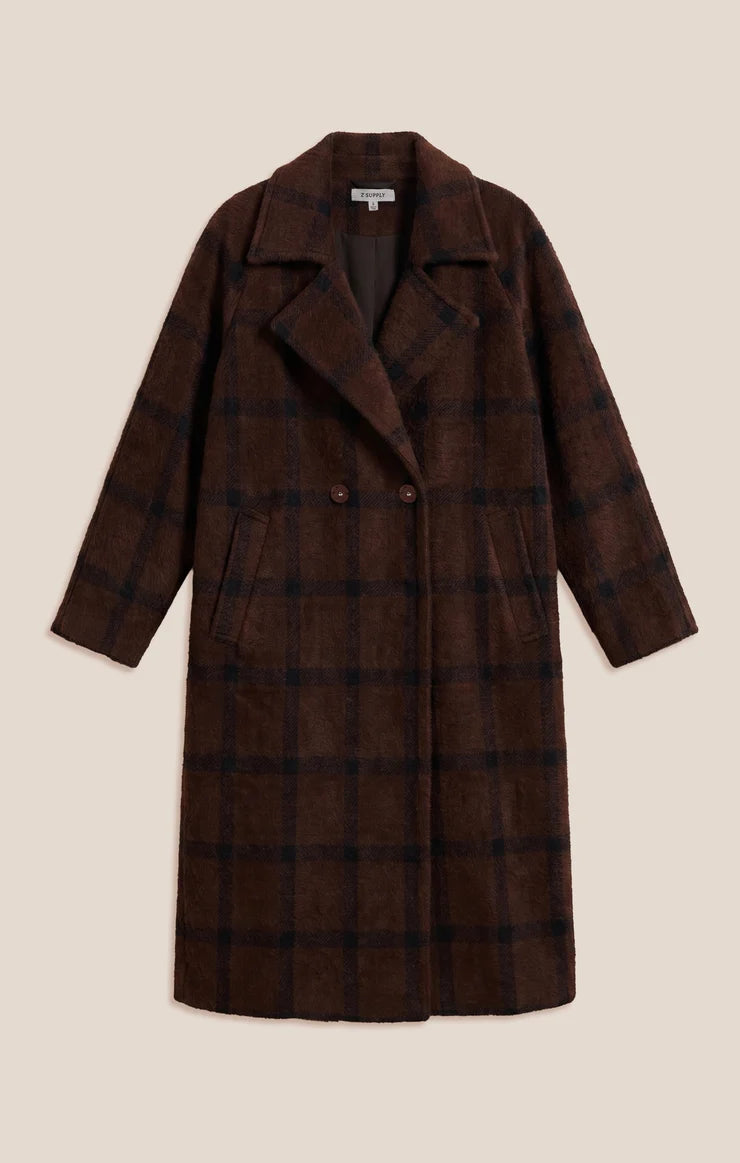 Z Supply Crosby Plaid Cocoon Jacket