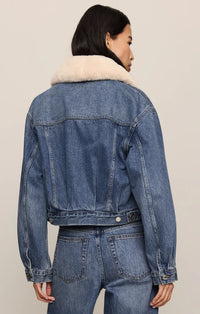 Z Supply The Daily Denim Fur Jacket