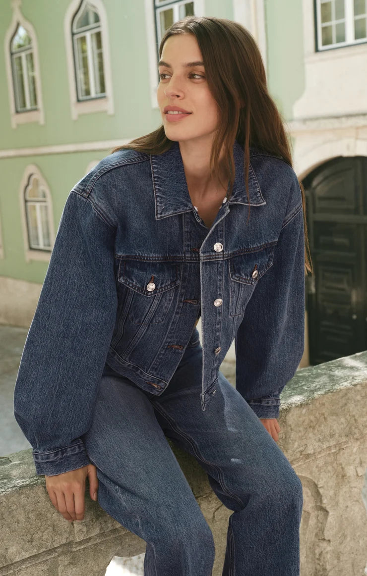 Z Supply The Daily Denim Fur Jacket