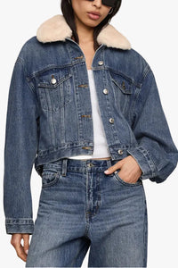 Z Supply The Daily Denim Fur Jacket
