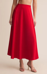 Z Supply Northpointe Satin Midi Skirt