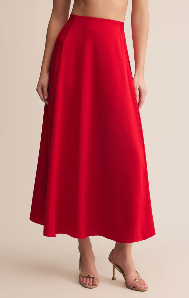 Z Supply Northpointe Satin Midi Skirt