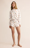 Z Supply Cozy Up Pup Long Sleeve Top & Shorts Set