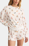 Z Supply Cozy Up Pup Long Sleeve Top & Shorts Set