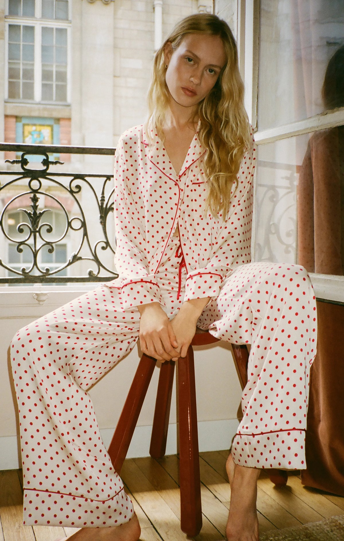Z Supply Snuggle Dot Satin PJ Set