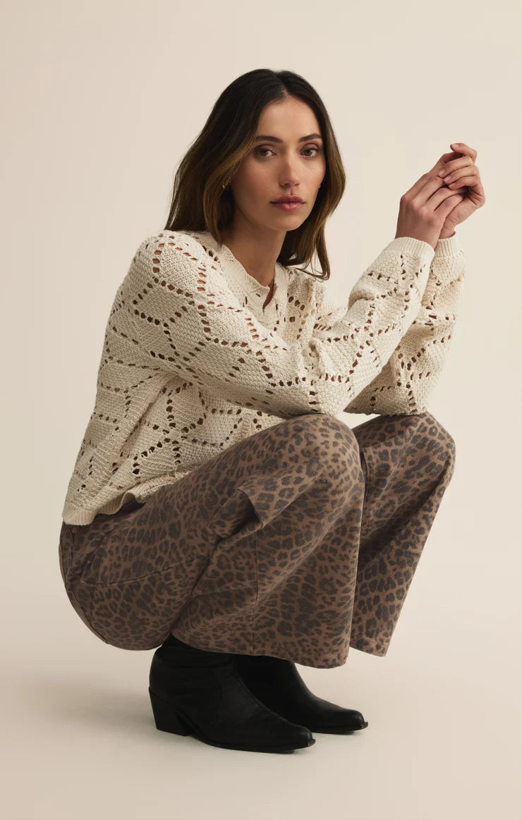 Z Supply Marli Denim Leopard Pants