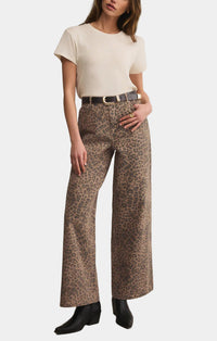 Z Supply Marli Denim Leopard Pants