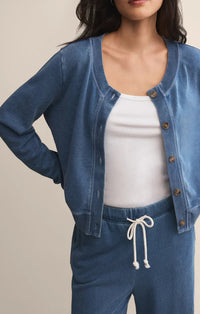 Z Supply Daily Knit Denim Cardigan