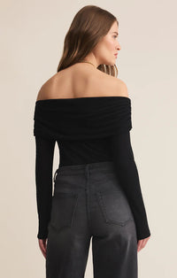 Z Supply Whimsy Off Shoulder Mesh Top