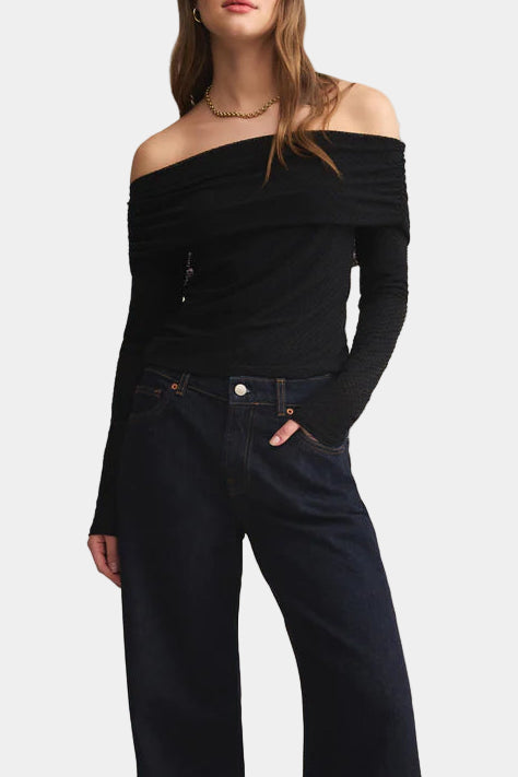 Z Supply Whimsy Off Shoulder Mesh Top