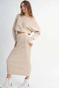 Frankie Knit Crop Top & Midi Skirt Set