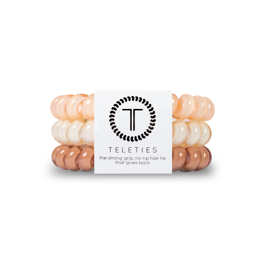 TELETIES For the Love of Nudes Large Hair Ties - 3 Piece