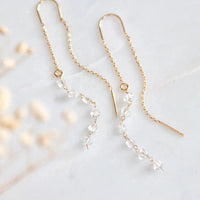 Mesa Blue Crystal Threader Earrings