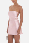 Stratton Satin Pearl Mini Dress
