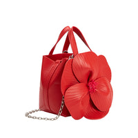 Melie Bianco Monroe Flower Top Handle Bag in Red